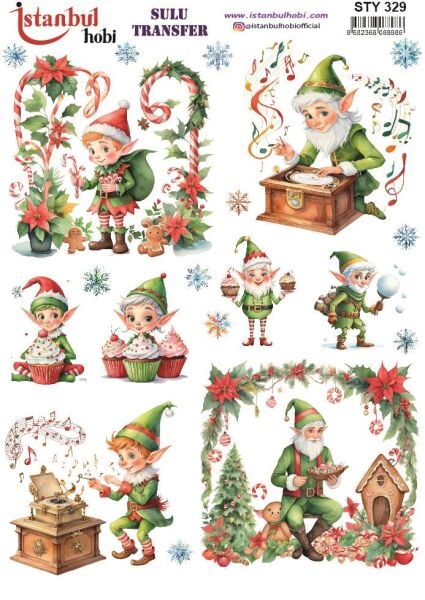 Yılbaşı Sulu Transfer 25x35cm STY329