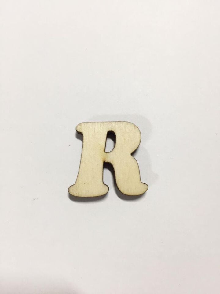 2,5cm Ahşap Harf ve Rakamlar - R