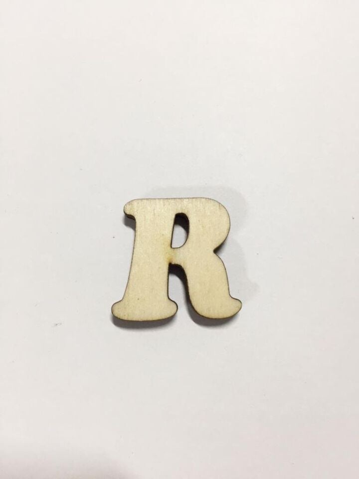 2,5cm Ahşap Harf ve Rakamlar - R