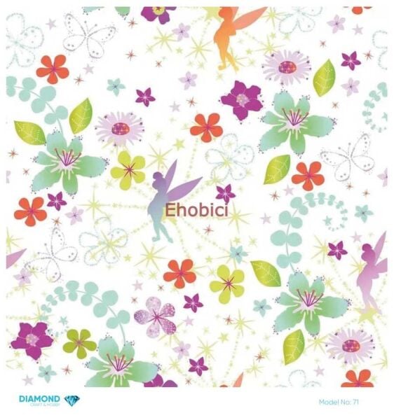 Diamond Pirinç Dekopaj Kağıdı - 071 - 30x30