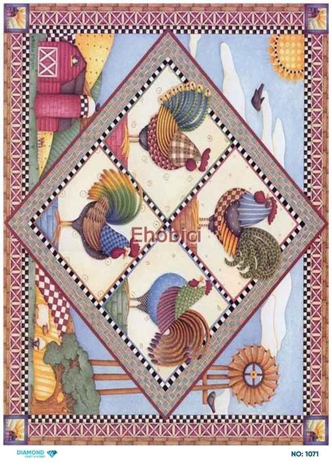 Diamond Pirinç Dekopaj Kağıdı - 1071