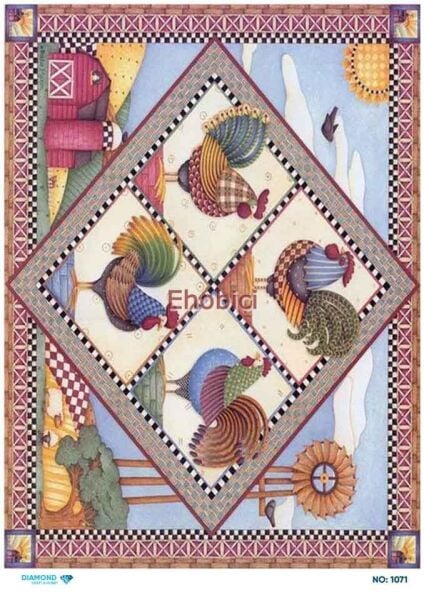 Diamond Pirinç Dekopaj Kağıdı - 1071