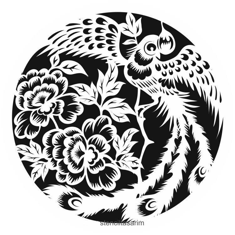 Yuvarlak Desenler Stencil Şablon (30x30) YU-073