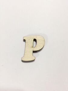 2,5cm Ahşap Harf ve Rakamlar - P