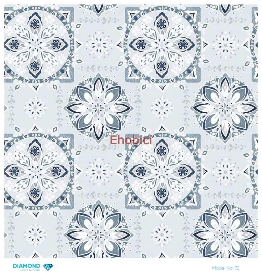 Diamond Pirinç Dekopaj Kağıdı - 072 - 30x30