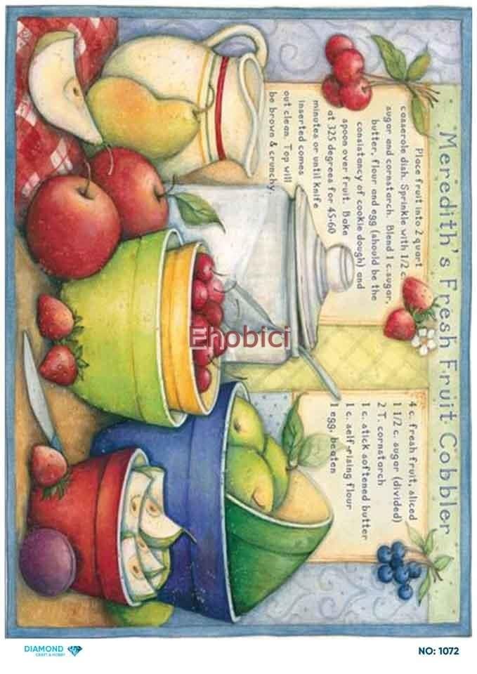 Diamond Pirinç Dekopaj Kağıdı - 1072