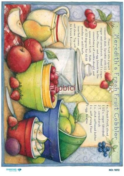 Diamond Pirinç Dekopaj Kağıdı - 1072