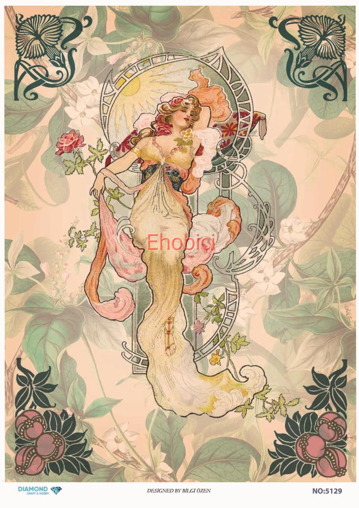 Diamond Pirinç Dekopaj Kağıdı - 5129