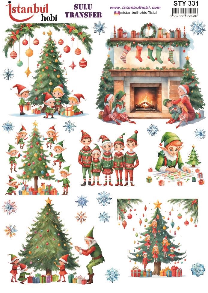Yılbaşı Sulu Transfer 25x35cm STY331