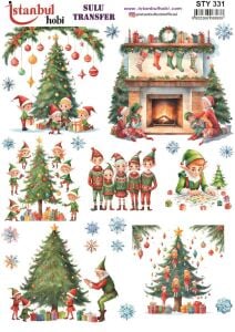 Yılbaşı Sulu Transfer 25x35cm STY331