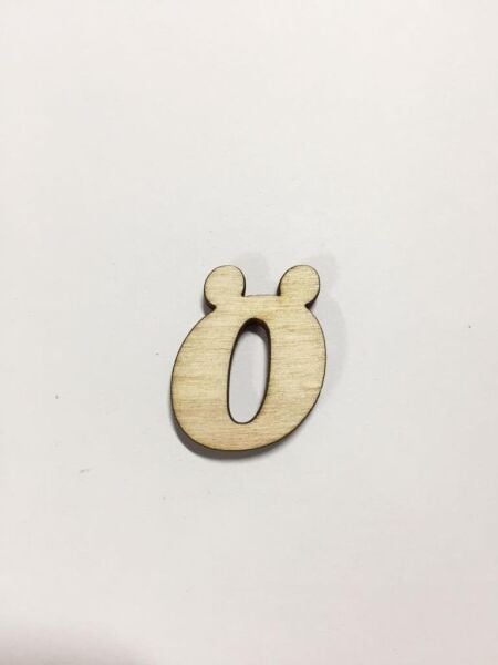 2,5cm Ahşap Harf ve Rakamlar - Ö