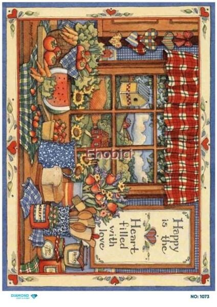 Diamond Pirinç Dekopaj Kağıdı - 1073