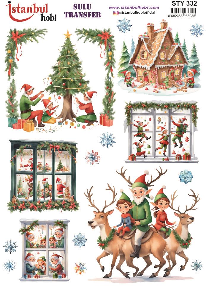 Yılbaşı Sulu Transfer 25x35cm STY332