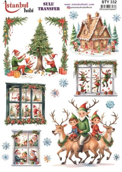 Yılbaşı Sulu Transfer 25x35cm STY332