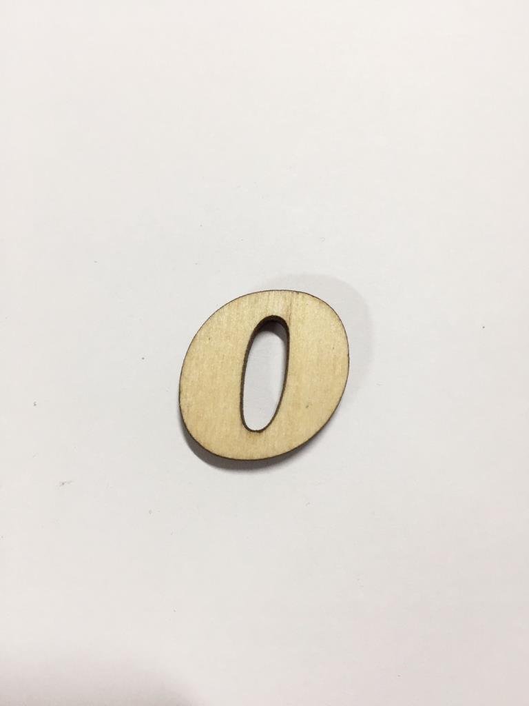 2,5cm Ahşap Harf ve Rakamlar - O
