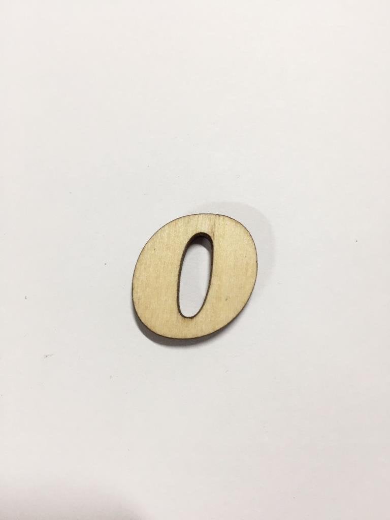 2,5cm Ahşap Harf ve Rakamlar - O
