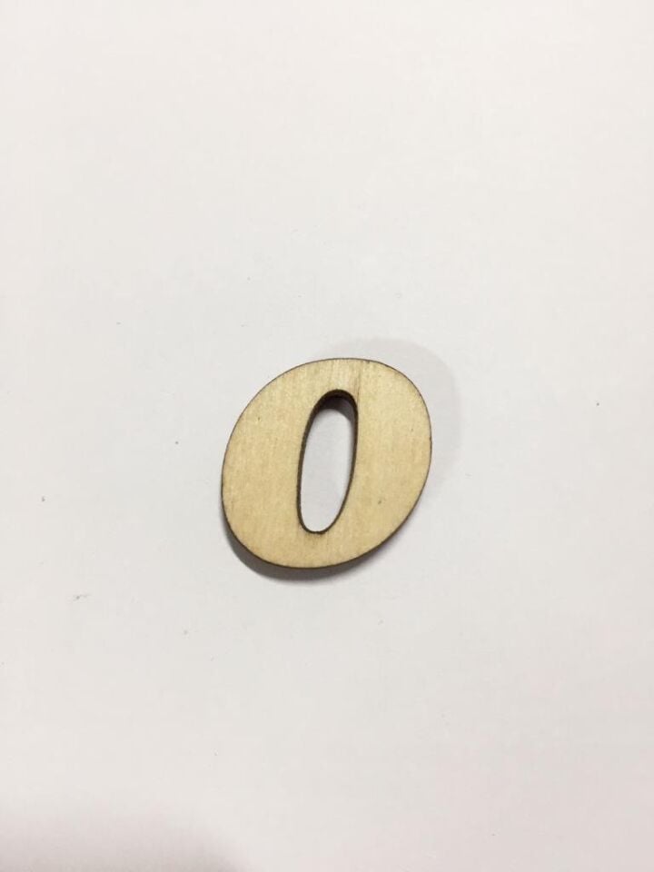 2,5cm Ahşap Harf ve Rakamlar - O