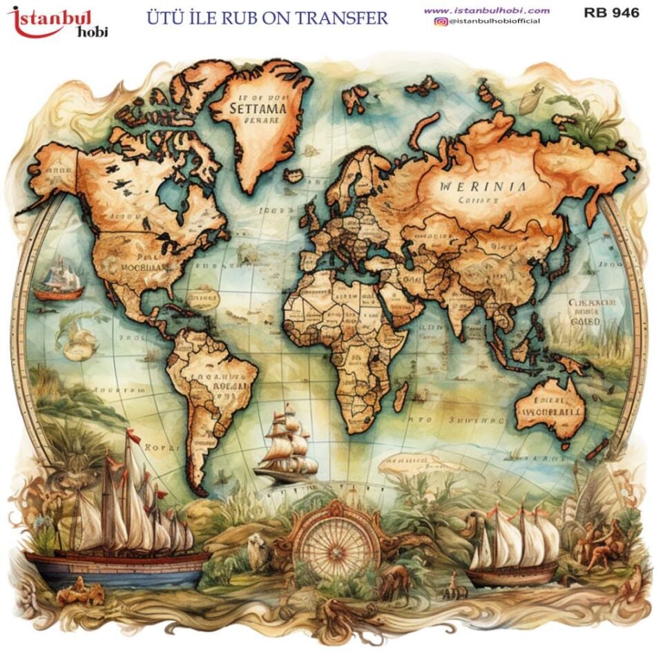 Ütü ile Rub On Transfer Kağıdı 30x30cm RB-946