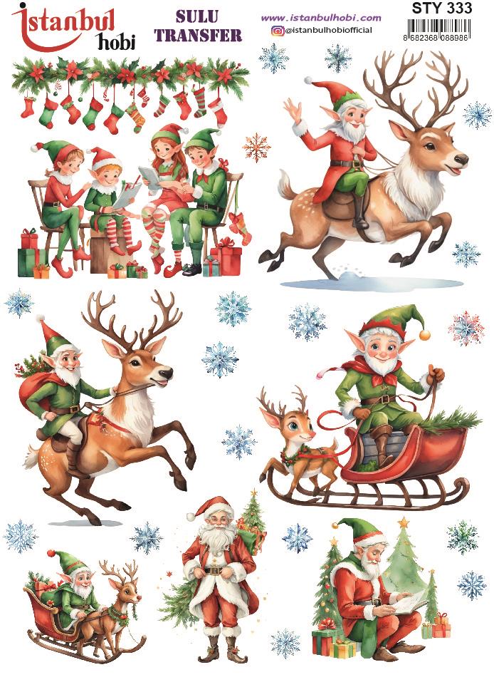 Yılbaşı Sulu Transfer 25x35cm STY333