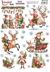 Yılbaşı Sulu Transfer 25x35cm STY333