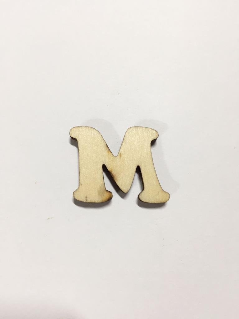 2,5cm Ahşap Harf ve Rakamlar - M