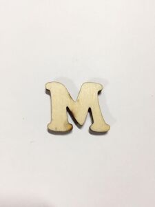 2,5cm Ahşap Harf ve Rakamlar - M