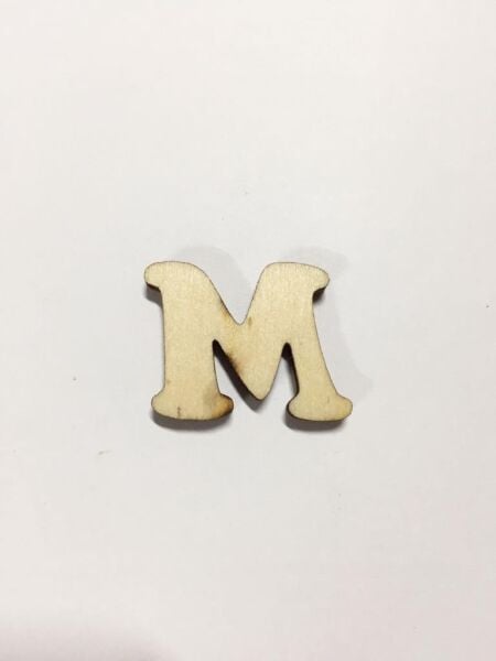 2,5cm Ahşap Harf ve Rakamlar - M