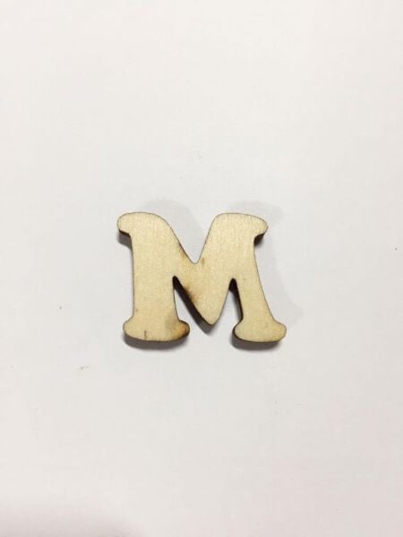 2,5cm Ahşap Harf ve Rakamlar - M