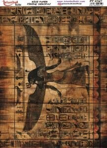 Pirinç Dekopaj Kağıdı 30x42cm PT-2747 Antik Mısır