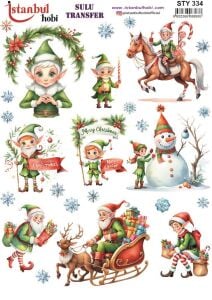 Yılbaşı Sulu Transfer 25x35cm STY334