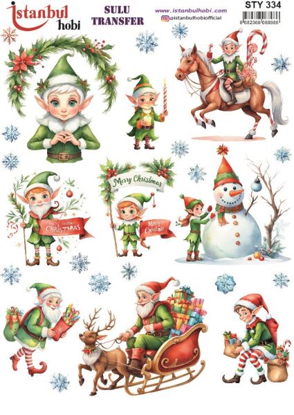 Yılbaşı Sulu Transfer 25x35cm STY334