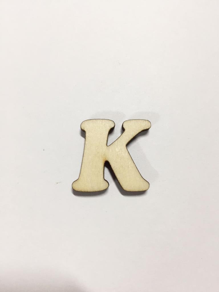 2,5cm Ahşap Harf ve Rakamlar - K
