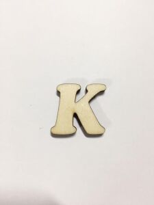 2,5cm Ahşap Harf ve Rakamlar - K