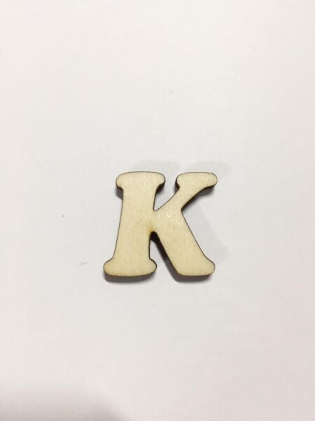 2,5cm Ahşap Harf ve Rakamlar - K