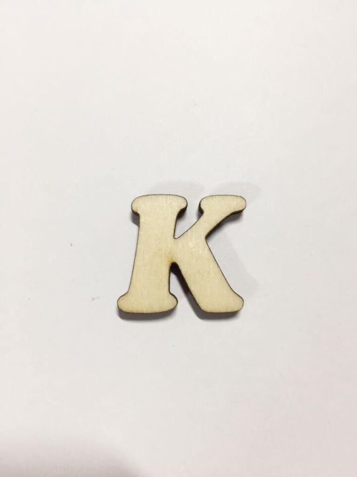 2,5cm Ahşap Harf ve Rakamlar - K