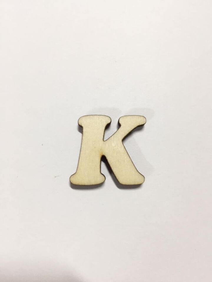 2,5cm Ahşap Harf ve Rakamlar - K