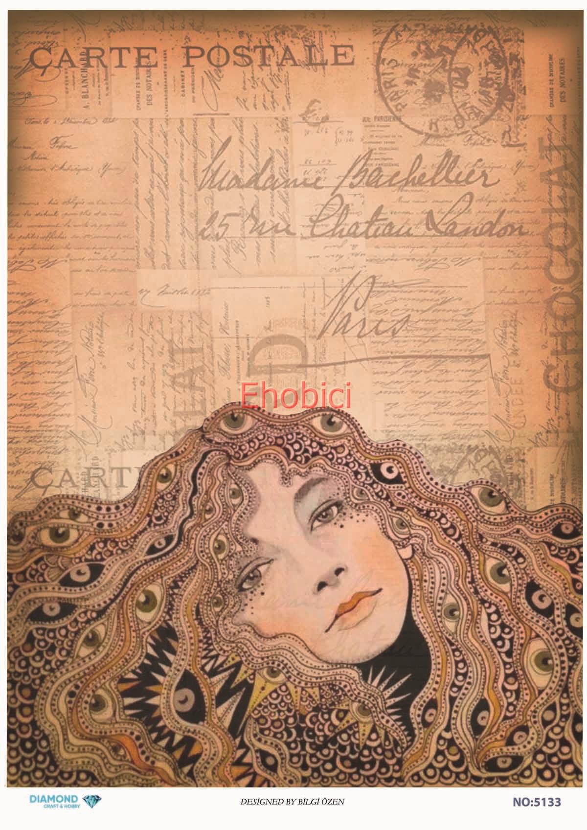 Diamond Pirinç Dekopaj Kağıdı - 5133