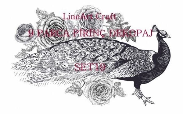 Lineart Pirinç Dekopaj Kağıdı 9 Parça Set-019