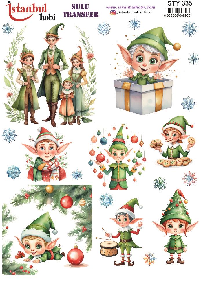 Yılbaşı Sulu Transfer 25x35cm STY335