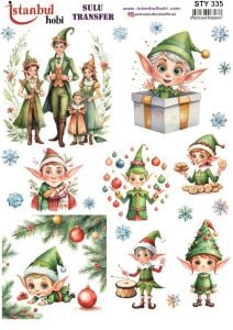 Yılbaşı Sulu Transfer 25x35cm STY335