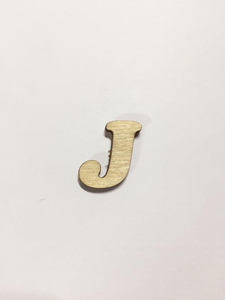 2,5cm Ahşap Harf ve Rakamlar - J