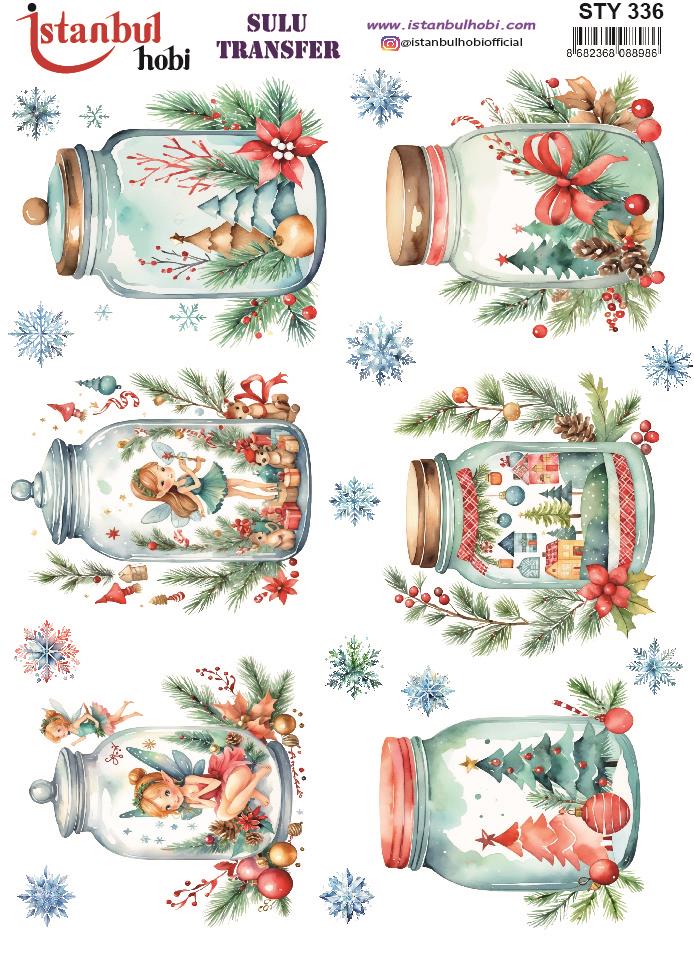 Yılbaşı Sulu Transfer 25x35cm STY336