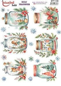 Yılbaşı Sulu Transfer 25x35cm STY336