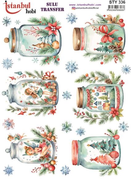 Yılbaşı Sulu Transfer 25x35cm STY336