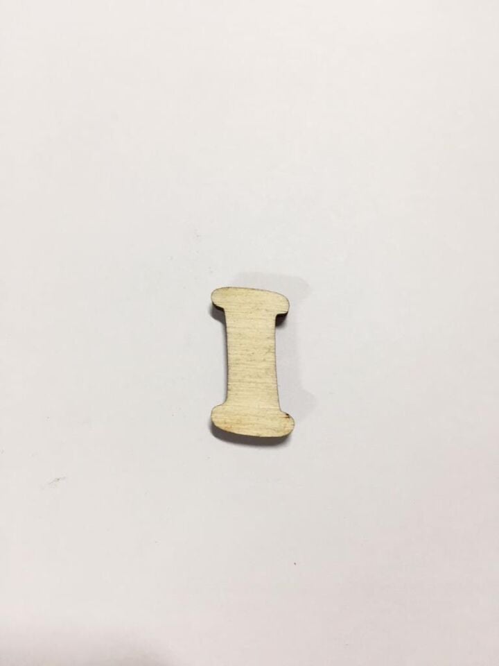 2,5cm Ahşap Harf ve Rakamlar - I