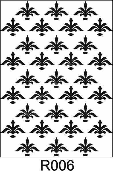 Ardışık Desen Stencil Şablon (21x30) R-006