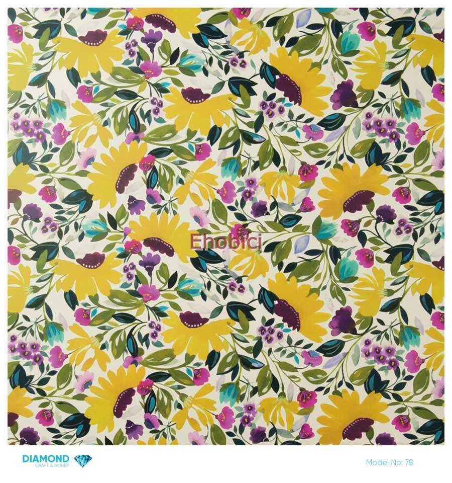 Diamond Pirinç Dekopaj Kağıdı - 078 - 30x30