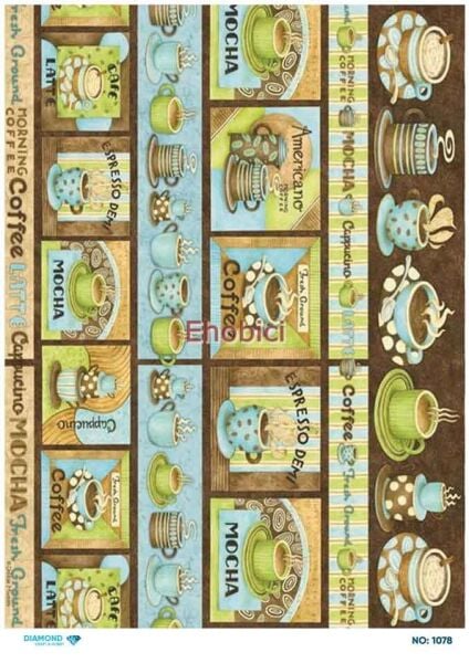 Diamond Pirinç Dekopaj Kağıdı - 1078