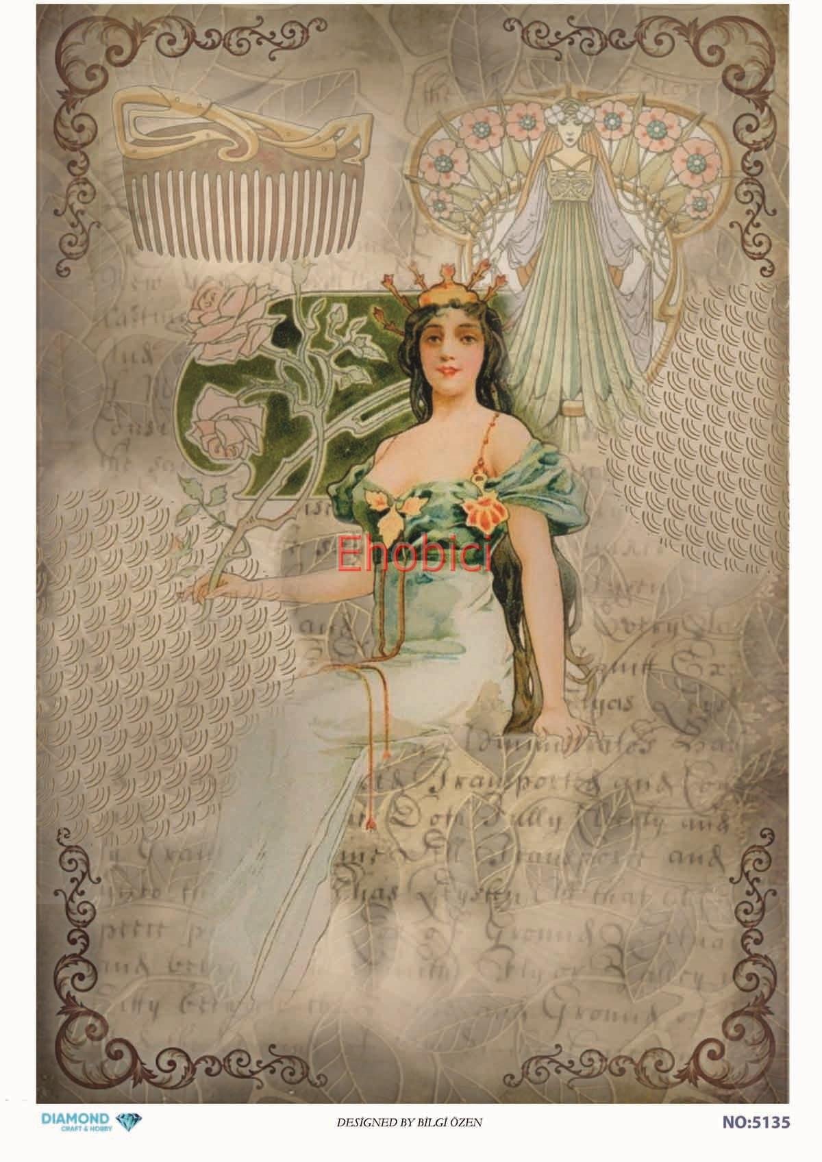 Diamond Pirinç Dekopaj Kağıdı - 5135