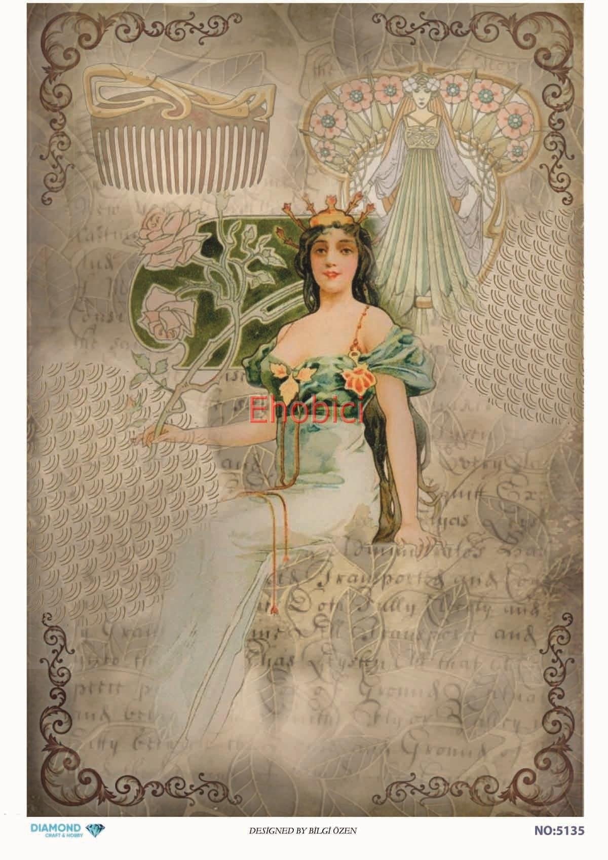 Diamond Pirinç Dekopaj Kağıdı - 5135